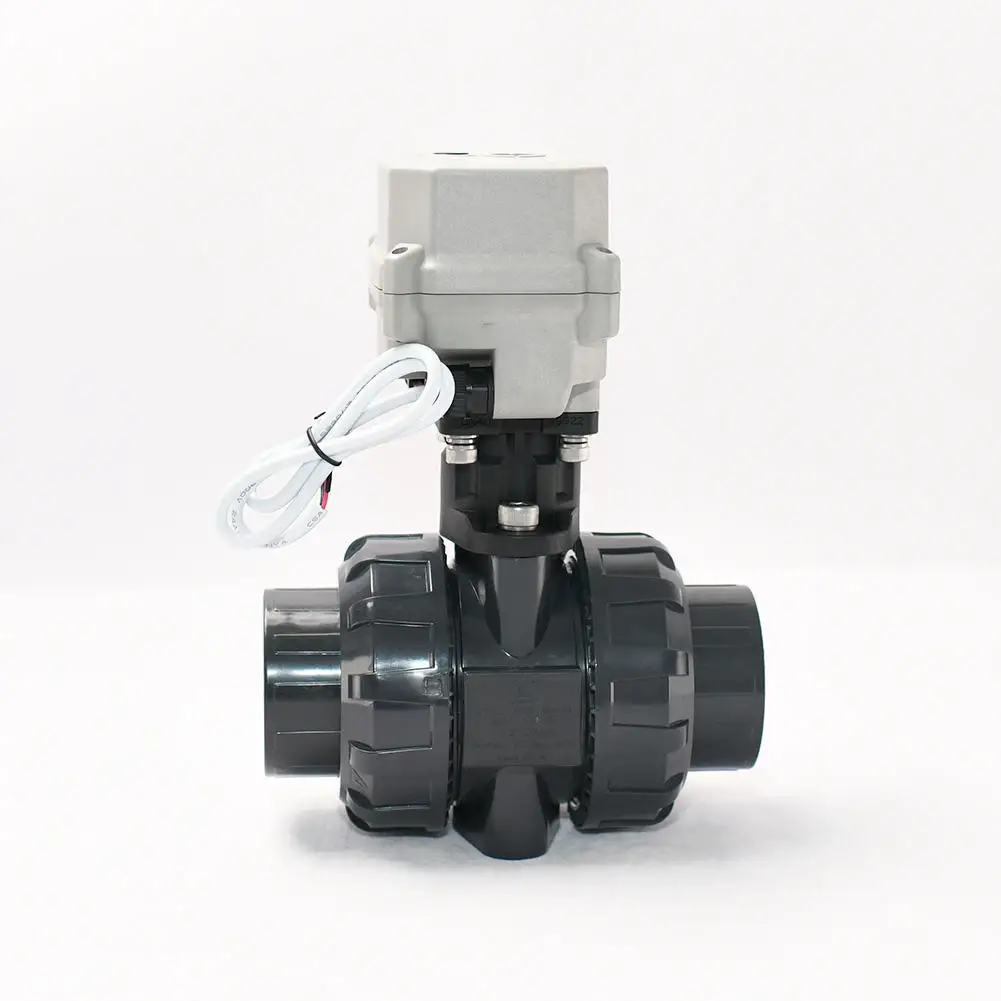 Motorized Actuator BSP NPT Electric Pvc Ball Valve 2 Way 3 Way Stainless Steel Electric Actuated Upvc Ball Valve