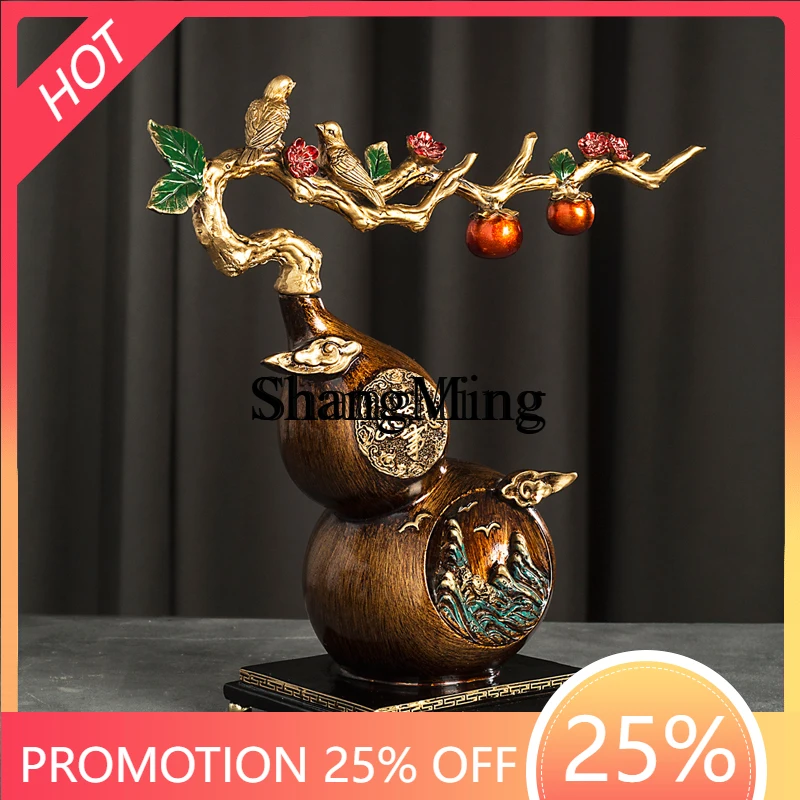 FG good-looking Everything Persimmon Ruyi Gourd Ornament Persimmon New Chinese Entrance TV Cabinet Lucky Gifts