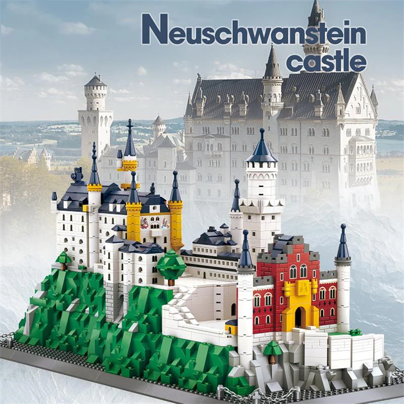 

Wange 6226 Famous Architecture City Model Neuschwanstein Castle Building Blocks Bricks Christmas Gifts Birthday Toys