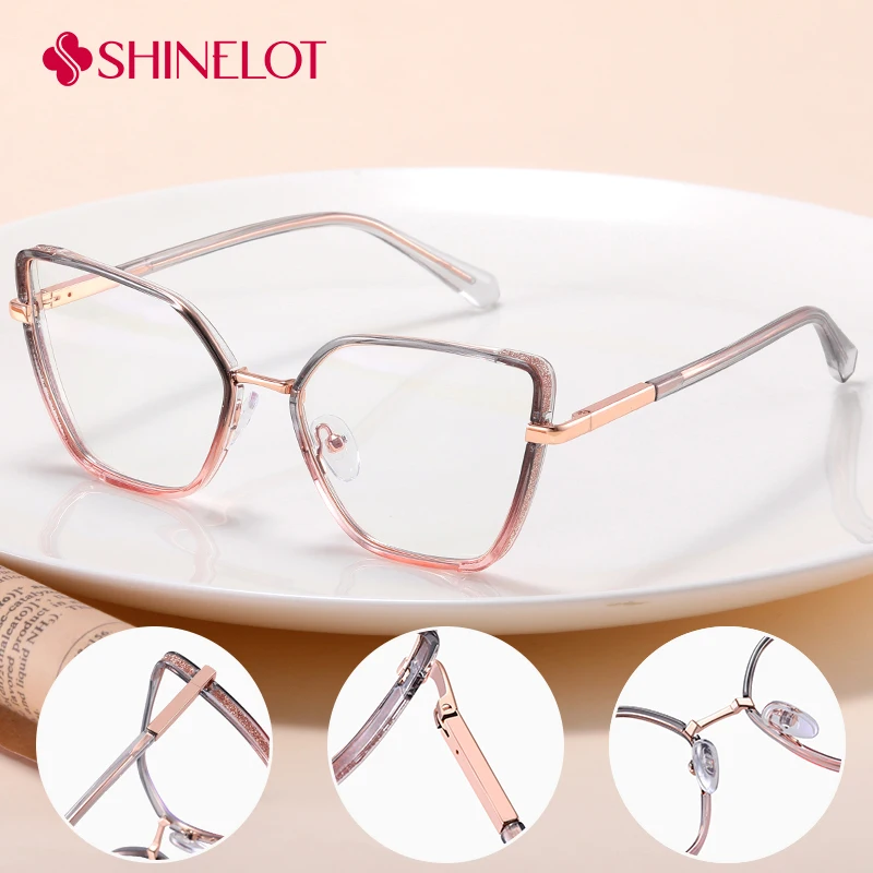 82144 Hot Sale Lady Glasses Female Literary Cat Eye Eyeglasses Eye Protection Reading Eyewear Delicate Party Accessories