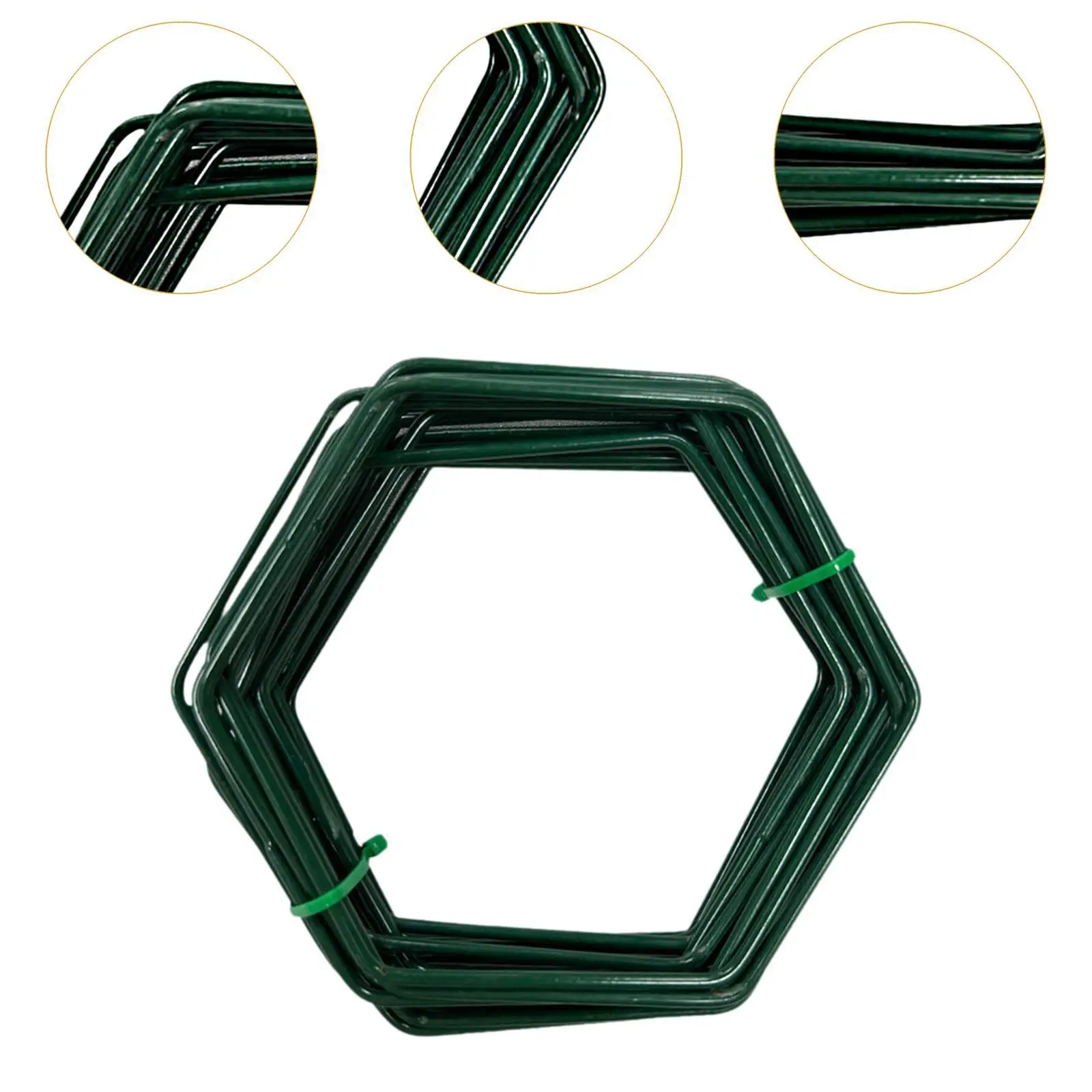 Green Hexagon Indoor Plant Trellis Iron Frame for Climbing Plants Houseplant Garden Separator for Courtyard