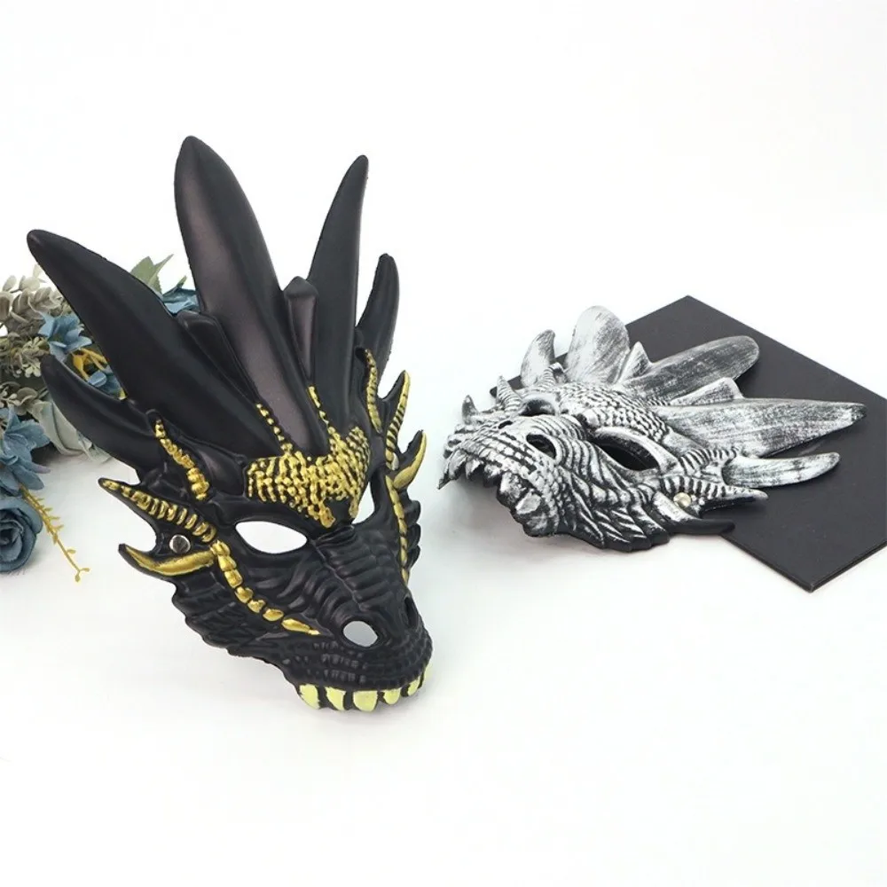 

Cool Plastic Dragon Head Mask Full Face Cosplay Accessories Halloween Mask Dress Up Props Animal Masquerade Mask Nightclub