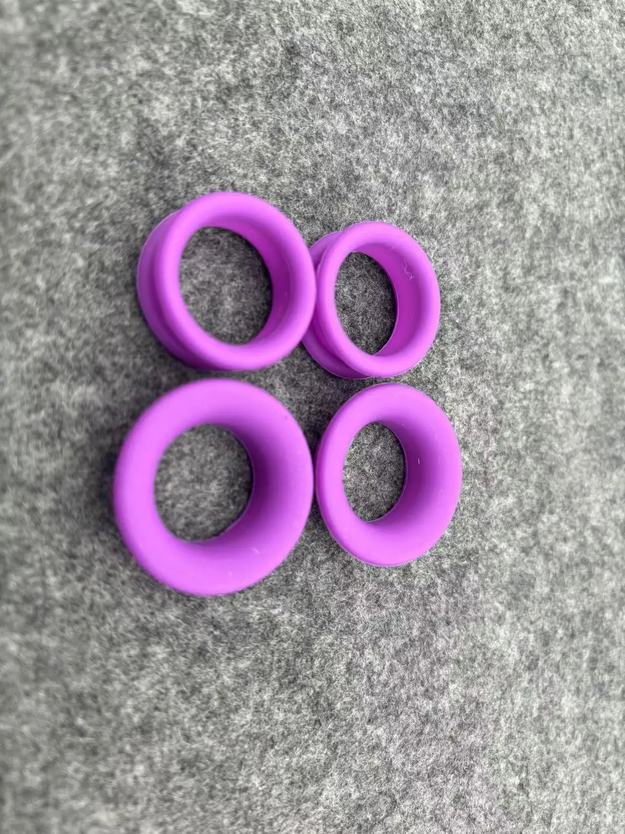 16 Pis Softer Glitter Hair Pet Grooming Silicone Rubber Scissors finger ring inserts