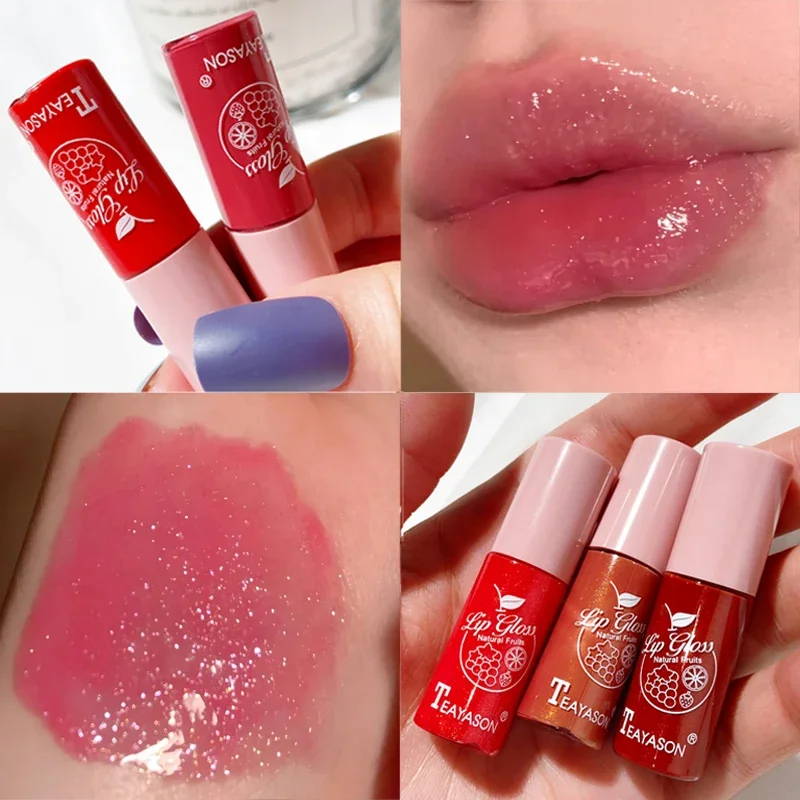 10 cores brilho labial gloss hidratante duradouro sexy cereja vermelho rosa geléia batom líquido não pegajoso copo lábios matiz maquiagem