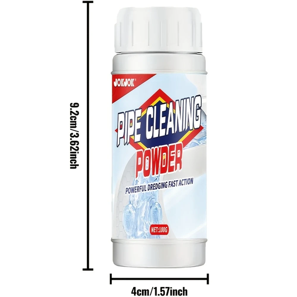 Pipe Cleaning Powder - Easily Dissolves Grease And Hair in Pipes, Unclogs Them for Smooth Drainage, Suitable for Various Types o