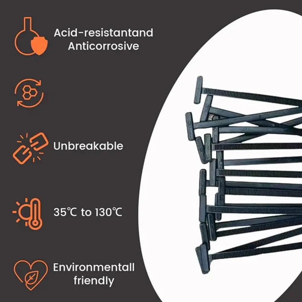 Nylon Universal Cable Tie Buckle-Heavy Duty Zip Ties Holder with Pin & Button Design Plastic Cable Ties Tool Fasteners Car Body image 3