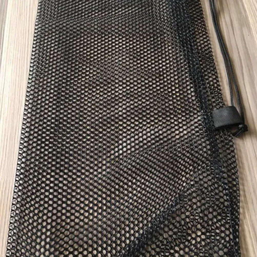 

Black Large Capacity Snorkeling Mesh Bag Ankle Flippers Diving Equipment Storage Tote Bag Breathable Quick Dry Mesh Pocket