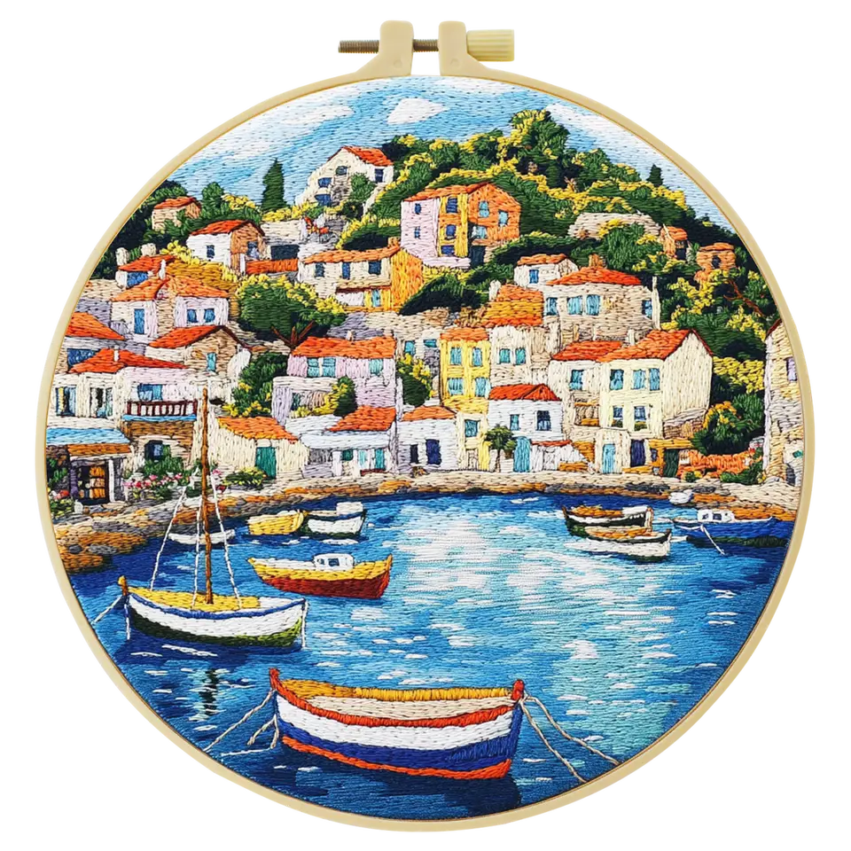 قطعة واحدة 20×20 سم/15×15 سم 7.87/6.3 بوصة عدة بدء التطريز عدة يدوية ديكور منزلي، سفينة، عدة تطريز - 4