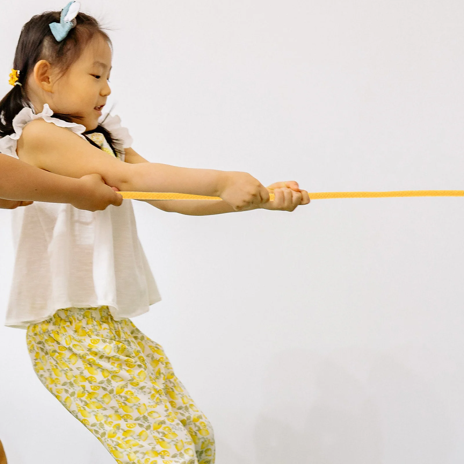 Gra w przeciąganie sznura z bawełny, żółta, zabawka na zewnątrz, akcesorium sportowe na imprezę, ręcznie robiony sznurek, sznur dekoracyjny