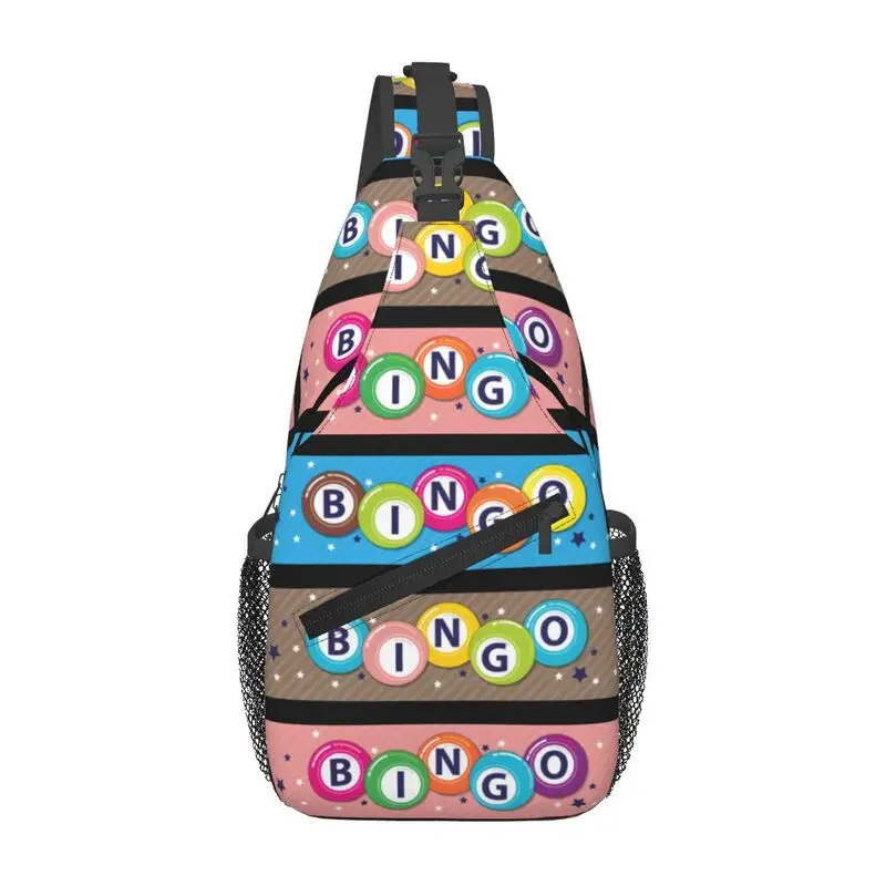 

Custom Hot Game Best Play Bingo Sling Bag for Men Fashion Shoulder Chest Crossbody Backpack Cycling Camping Daypack