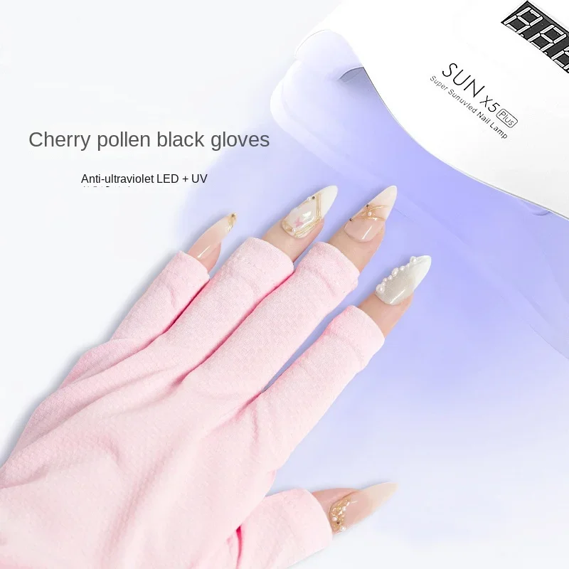 

1 Pair Nail Art Glove UV Protection Glove Anti UV Radiation Manicure Protection Gloves Protecter Nail Art Gel UV LED Lamp Tool