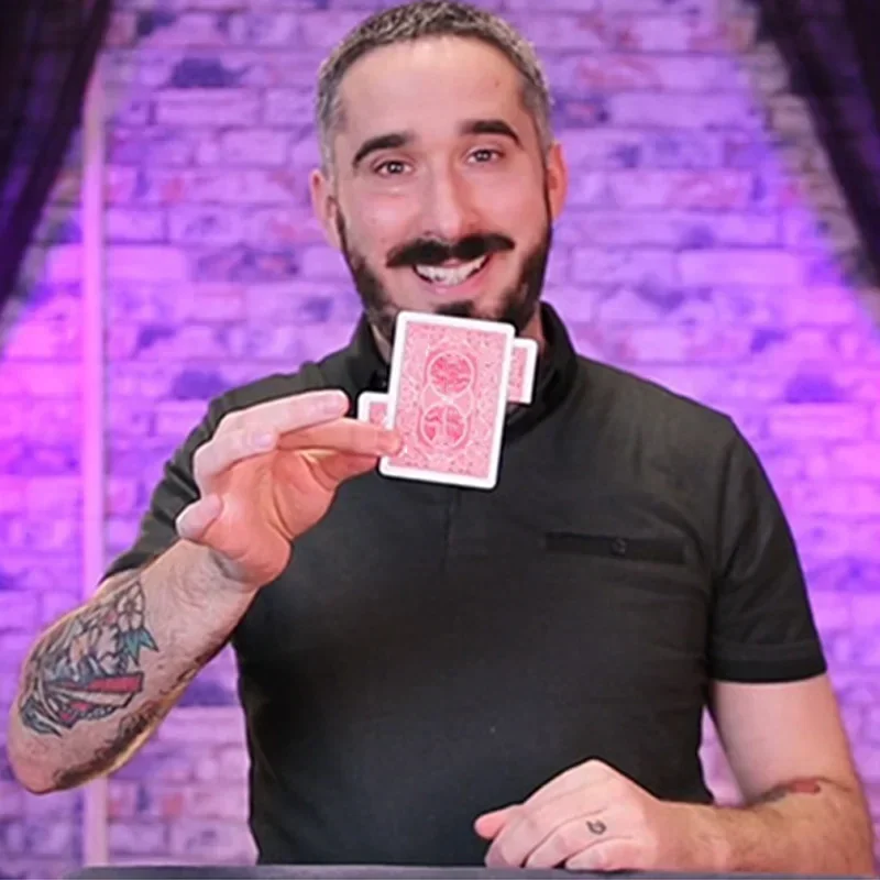Joel Dickinson WARPZAG Gimmick Magic Tricks Classic Card Warp Signed Card Reverses Split Restore Close Up Bar Illusion Mentalism