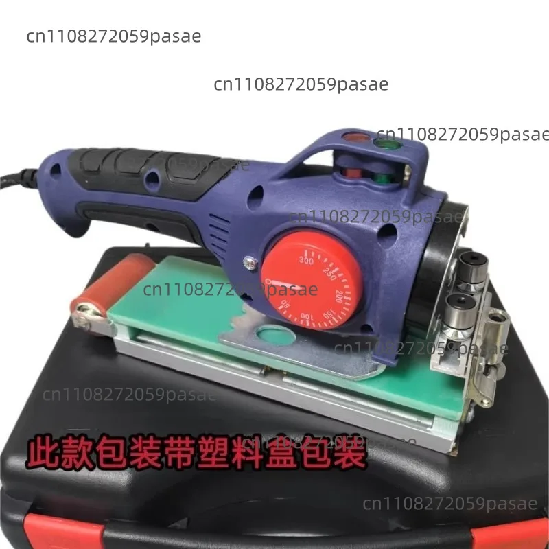 Edge banding machine for small woodworkers with adjustable, edge banding, with special edge banding strips