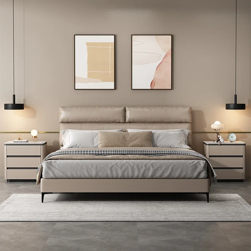 تصميم أنيق وبسيط لطاولة السرير مع أدراج منضدة فاخرة وحديثة على الطراز الإيطالي أثاث غرفة نوم Mesita De Noche