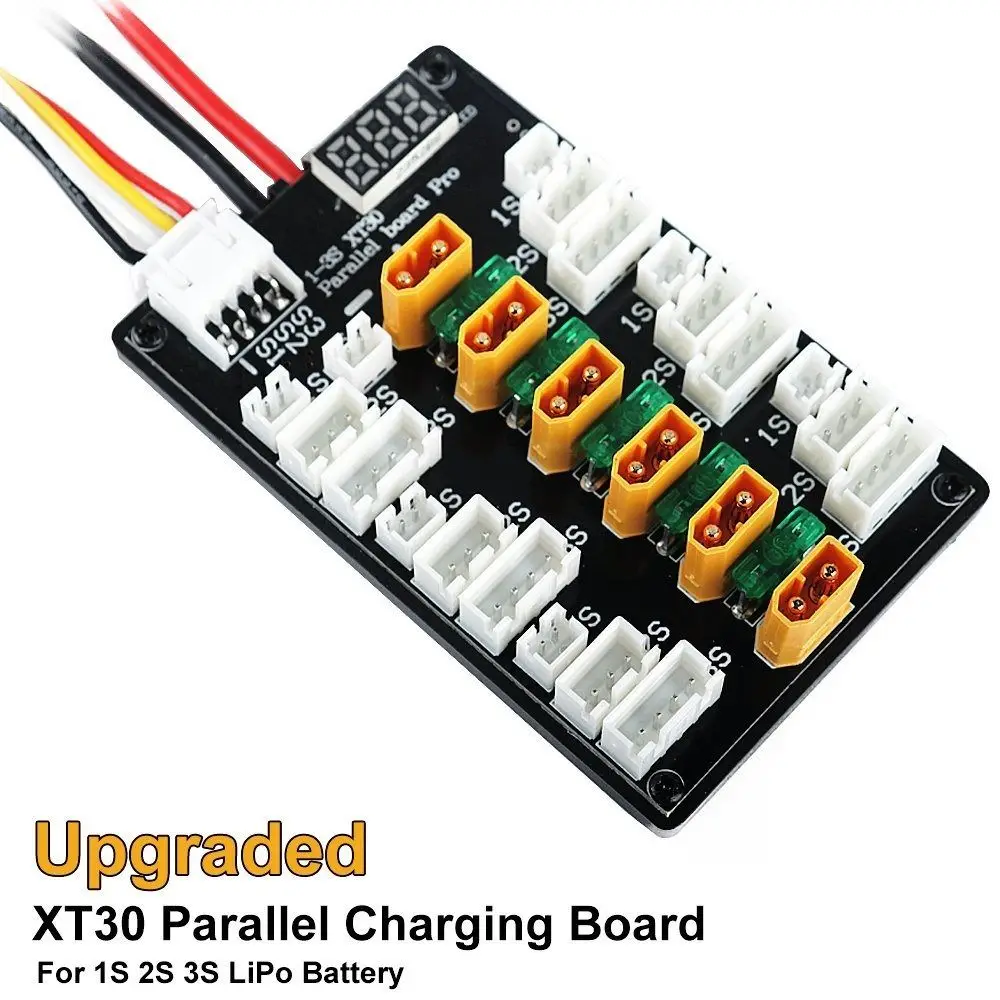 XT30 Plug Lithium Battery Charger 1S-3S Plastic Parallel Charging Board Parallel Connection for IMAX B6 Balance Charger