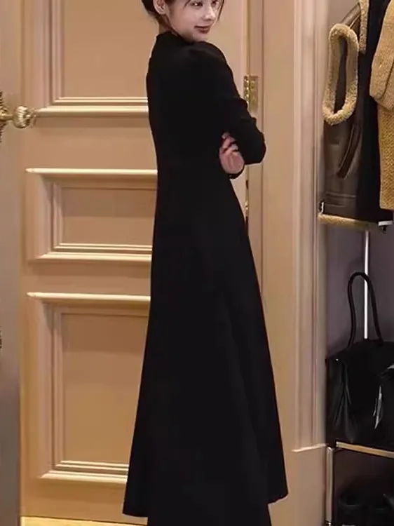 

plus Size Bla Knitted Dr Women's Casual High Waist A-Line Long Skirt Warm Winter Office Date Par Outdoor Casual Dr