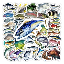 Cool Fish Artwork Stickers tuna fish Kids DIY Toy Gift Decorative Decal for Scrapbook Phone Luggage Bottles Waterproof