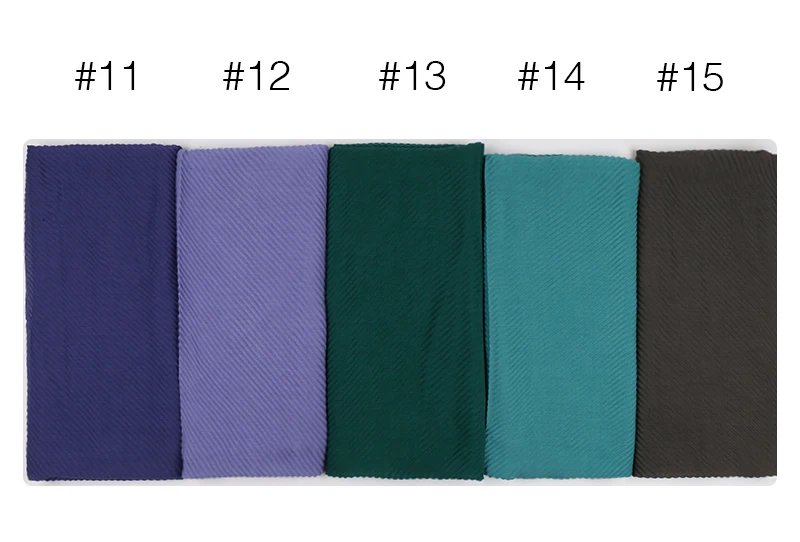 Foulard Hijab Plissé en Mousseline de Soie pour Femme Musulmane, Voile, Georgette, Froissé, Islam