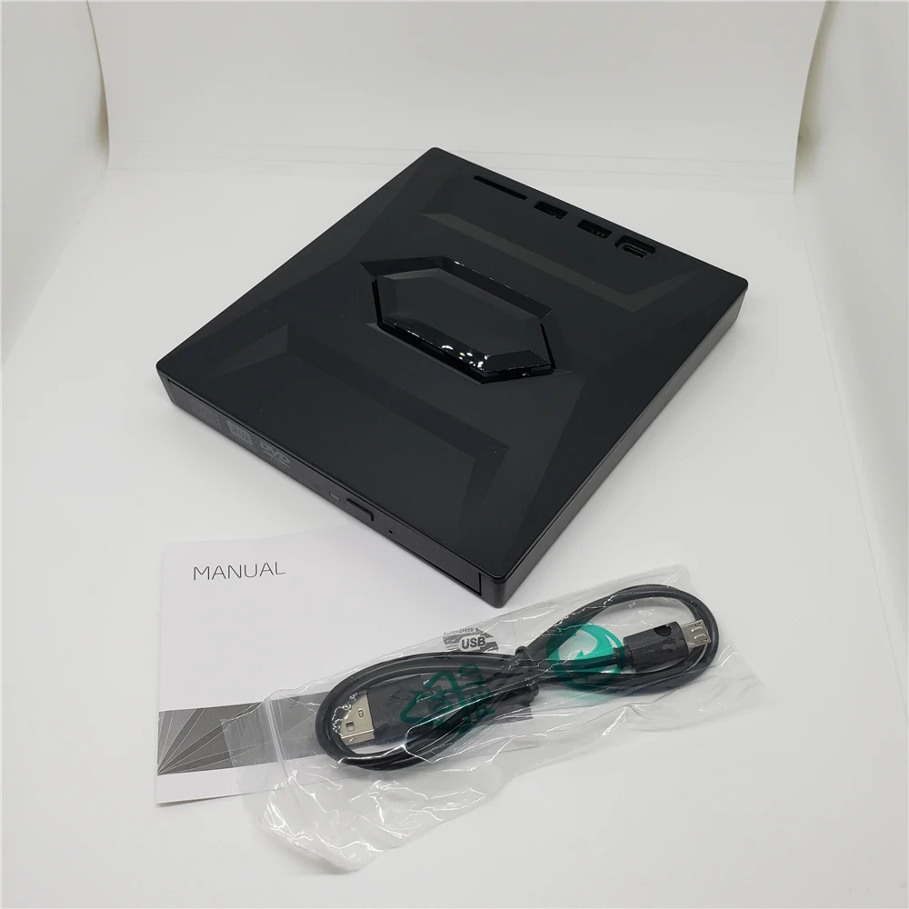 USB 3.0 Typ C Externes CD-DVD-Laufwerk mit USB HUB Typ-C SD-Kartenleser, CD DVD RW ROM Disk Player Brenner Leser Writer Adapter – Detail 19