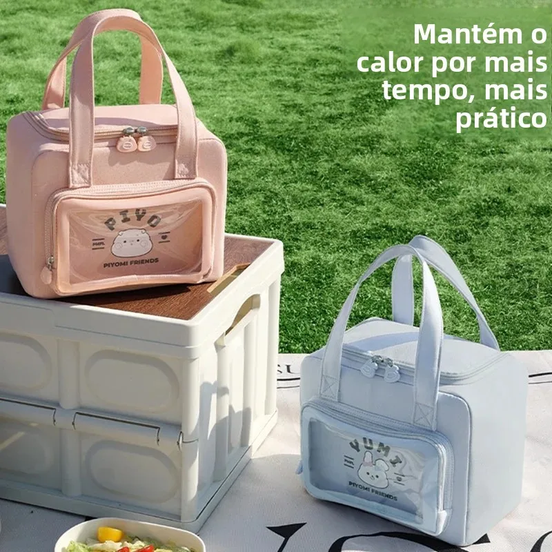 thickened-handheld-lunch-bag-with-ice-pack-for-work-cartoon-portable-insulated-bag-student-lunch-box-bag-soft-cute-healing-style