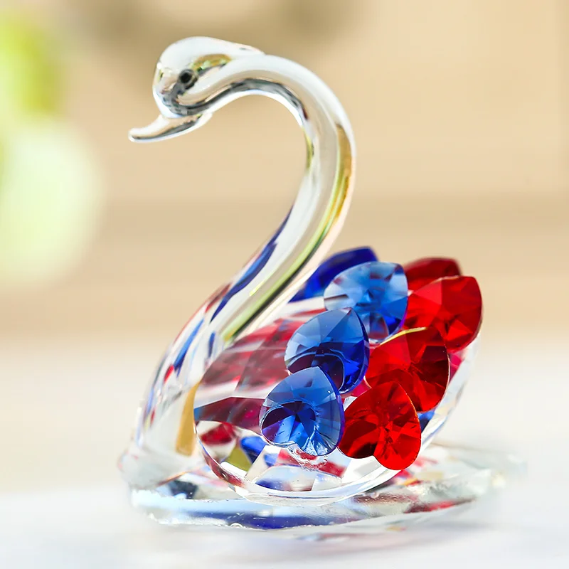 Crystal Swan Small Decoration Mobile Phone Counter Decoration Decor Glasses Jewelry Desktop Counter Gift