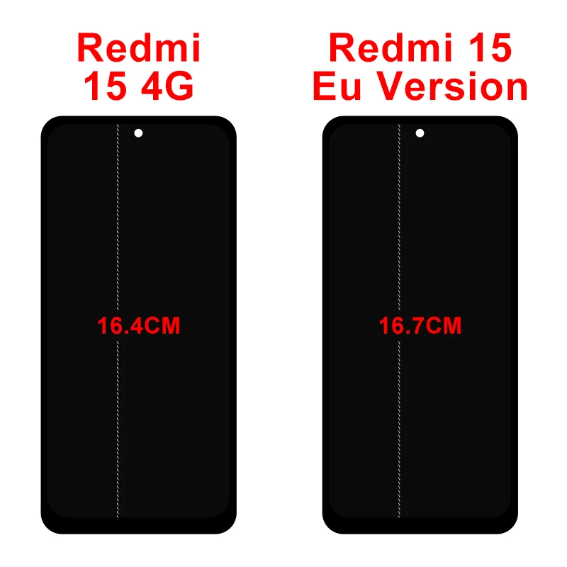 IPS For Xiaomi Redmi 15 4G Display Touch Screen 15 5G 25057RN09E LCD Assembly For Redmi 15 Eu Version LCD Replacement Parts