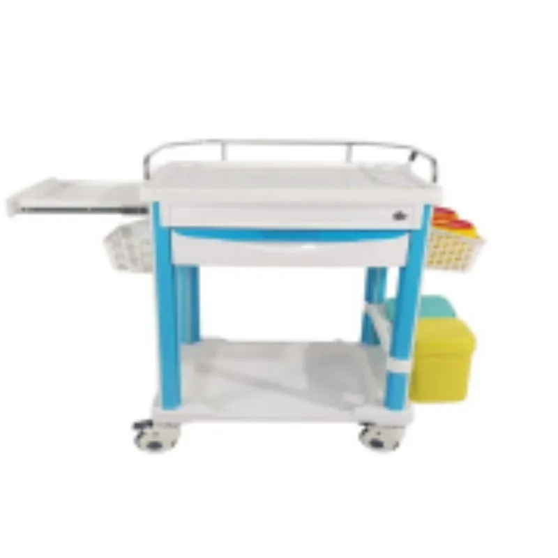 ABS Plastic Hospital Furniture Emergency Treatment Medical Cart with Anesthesia Medicine Trolley for Quick Response