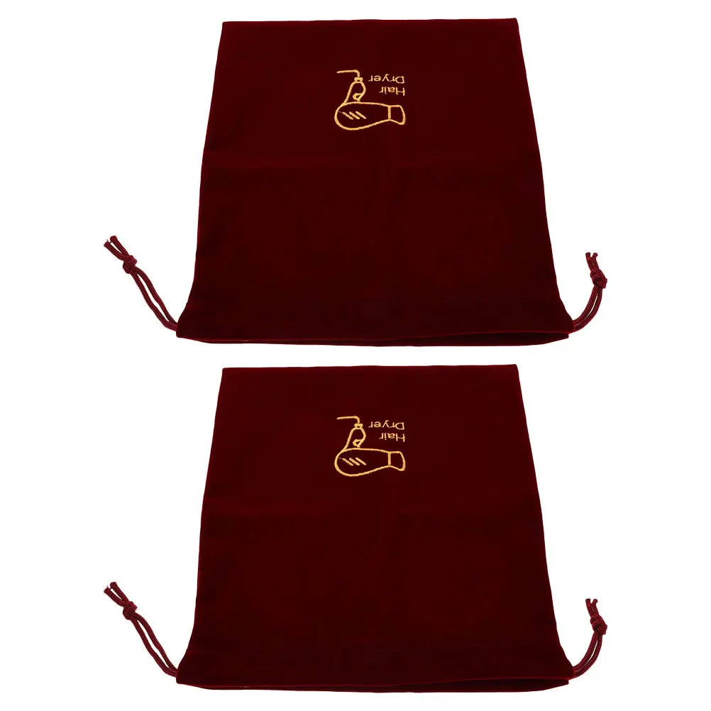 

2pcs Jewelry Storage Bag Drawstring Pouch For Travel Home Hair Styling Tools Organizer Portable Toiletry Case