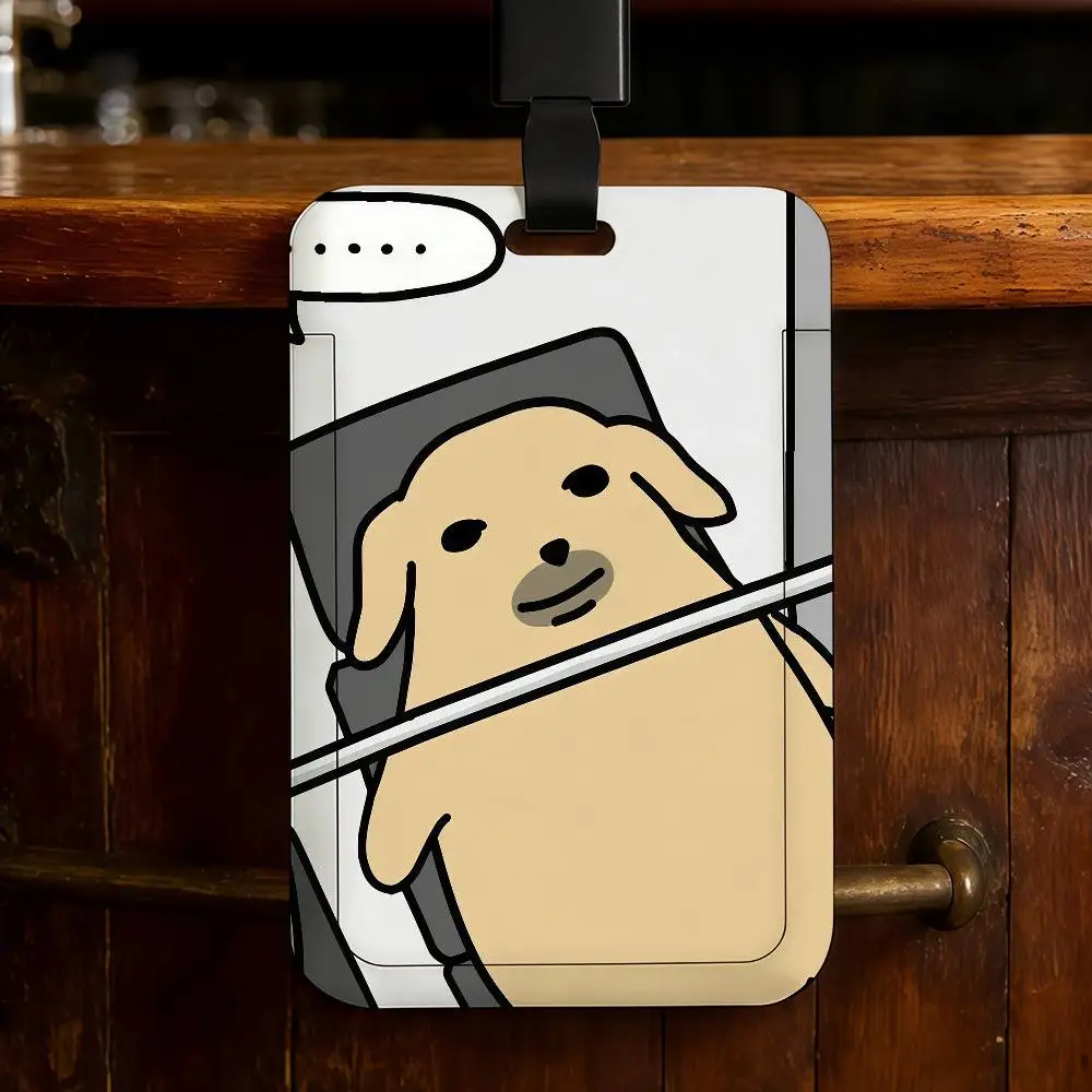 N-Nudaeng Dog Cartoon Cute Work Lanyard mit Ausweishalter, Mitarbeiterausweis und Büro-Arbeitsausweishülle