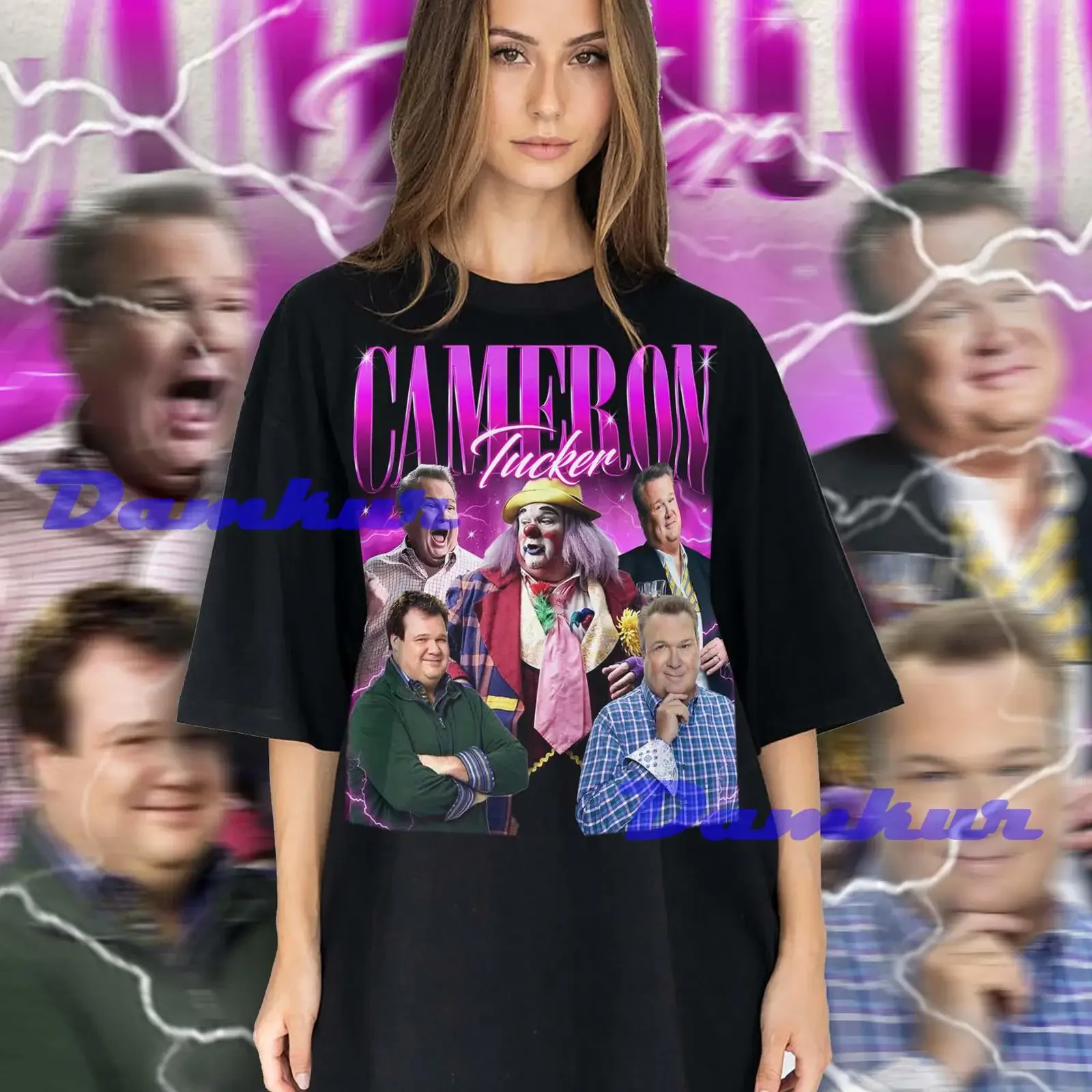 Vintage Bootleg Cameron Tucker T Shirt Modern Family Retro TV Show Casual Fans Merch  vintage Washed streetwear Versatile