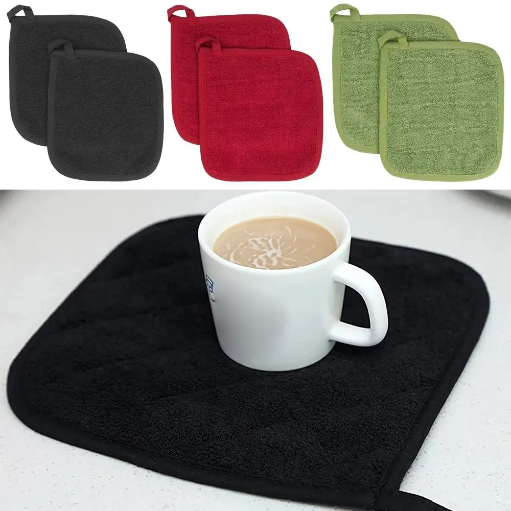 2PCS Insulation Pads Table Toweling Heat Insulation Mat Microwave Glove Pan Oven Cloth Resistant Kitchen Placemats Pot Holder