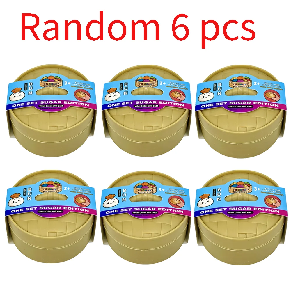 2026 NEW Colorful Simulated Steamed Bun Squishy Blind Box 1-6pcs with Dumpling Sensory Squeeze Toy for Stress Relief image 3