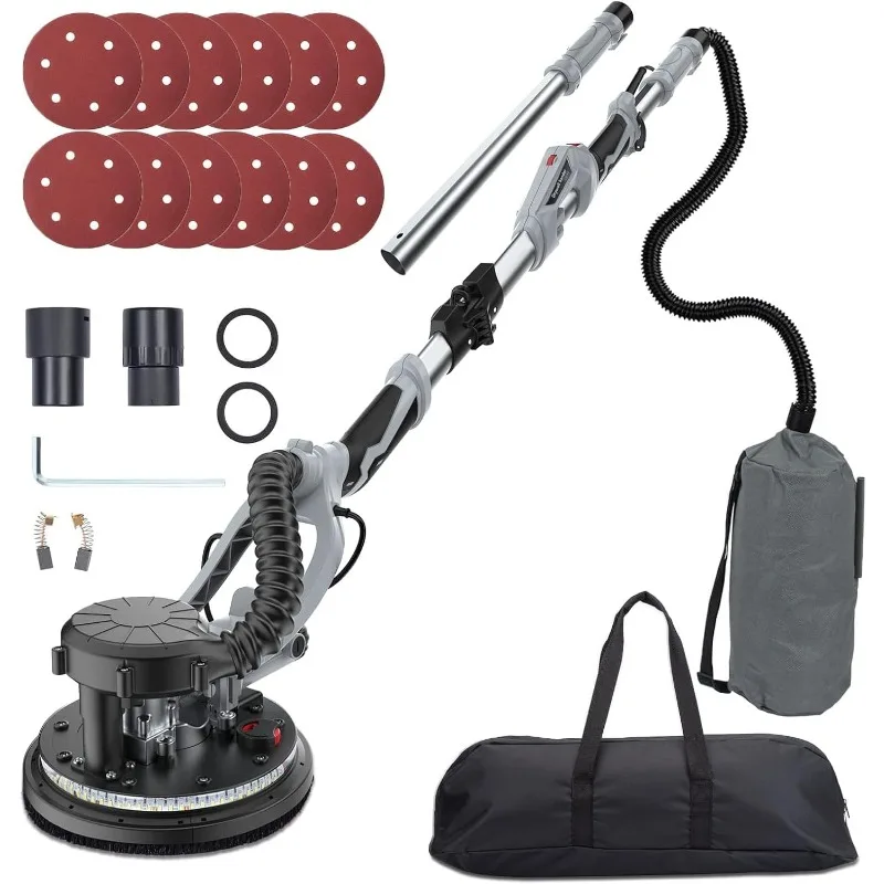 home.Drywall Sander,  RPM Wall Sander with Automatic Dust Removal System, LED Lights, Extendable Handle, Dust Bag & Carrying Bag