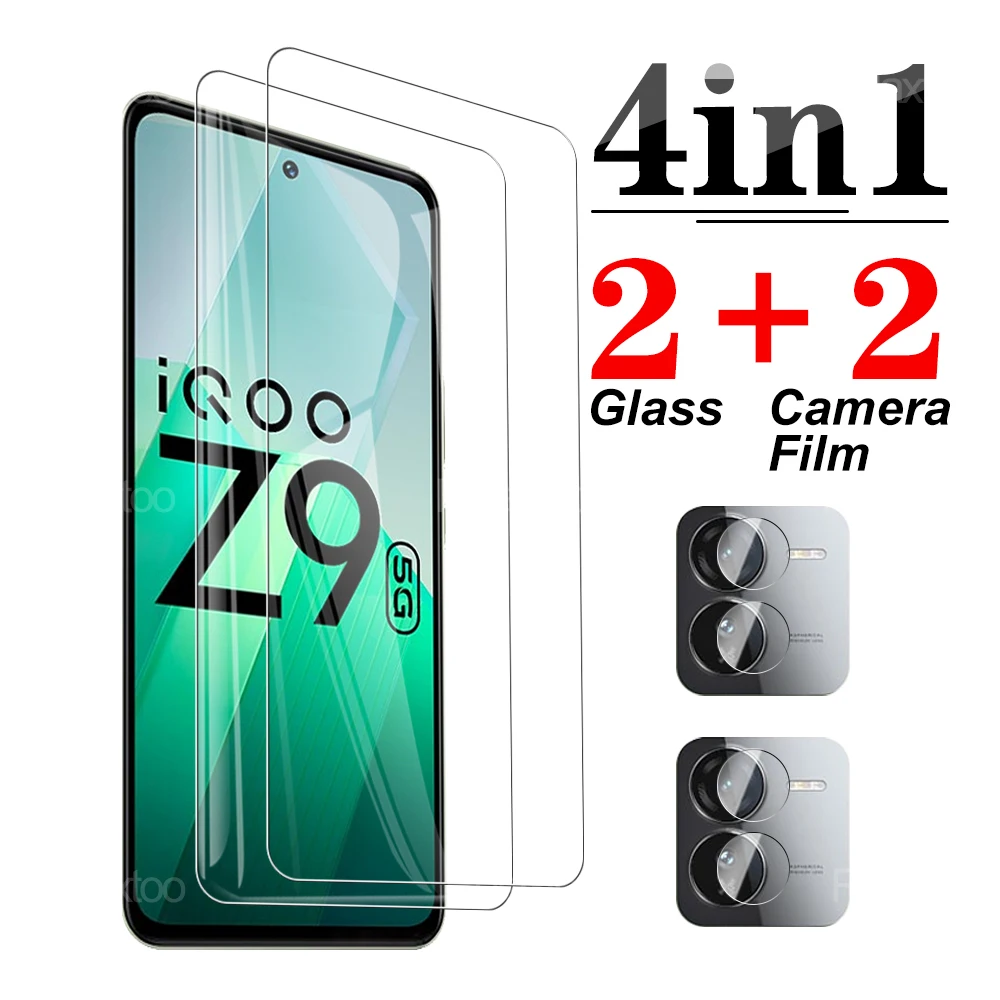 4in1 Screen Protector For vivo iQOO Z9 2024 Tempered glass Camera film iqooZ9 iqooZ9x iqoo Z9X Z9 Z 9 Z 9X 6.67