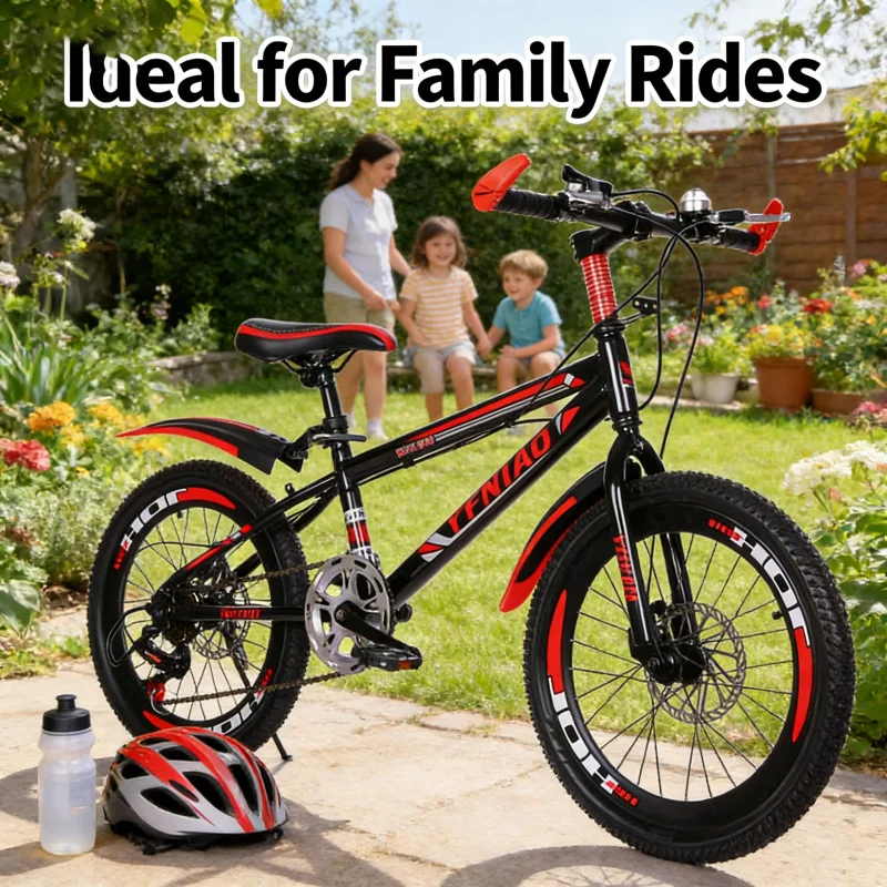 Black and Red【Variable Speed Disc Brake】Standard Children's Bicycle Disc Brake Variable Speed Mountain Bike20Big Kids Student Bi