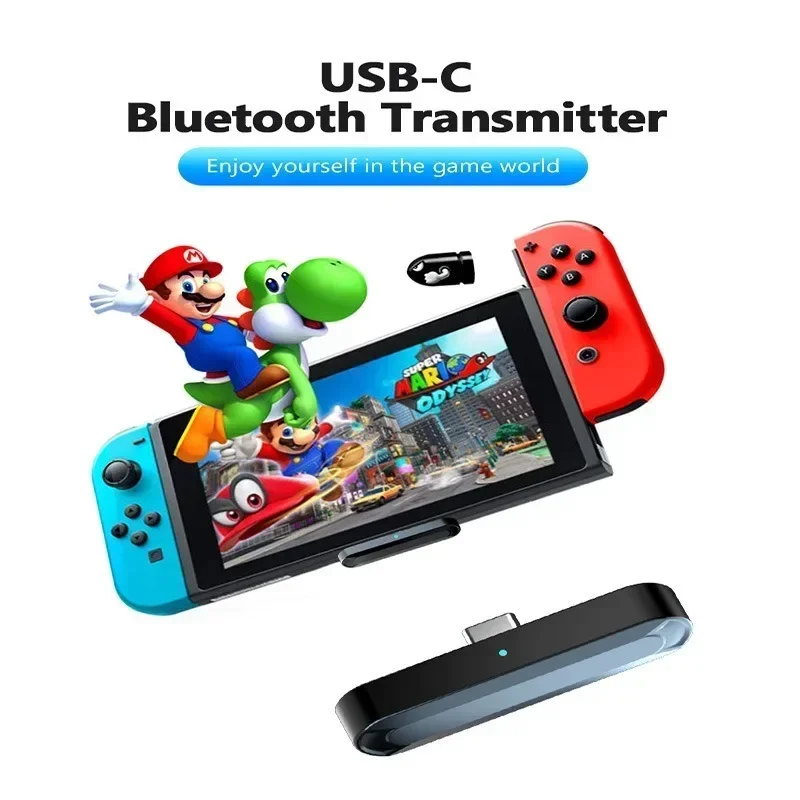 

For Nintendo Switch/Lite/PS4/ Transmitter Bluetooth-Adapter 5.0 Audio Game Accessories With USB Type-C Connector For PC/Laptop