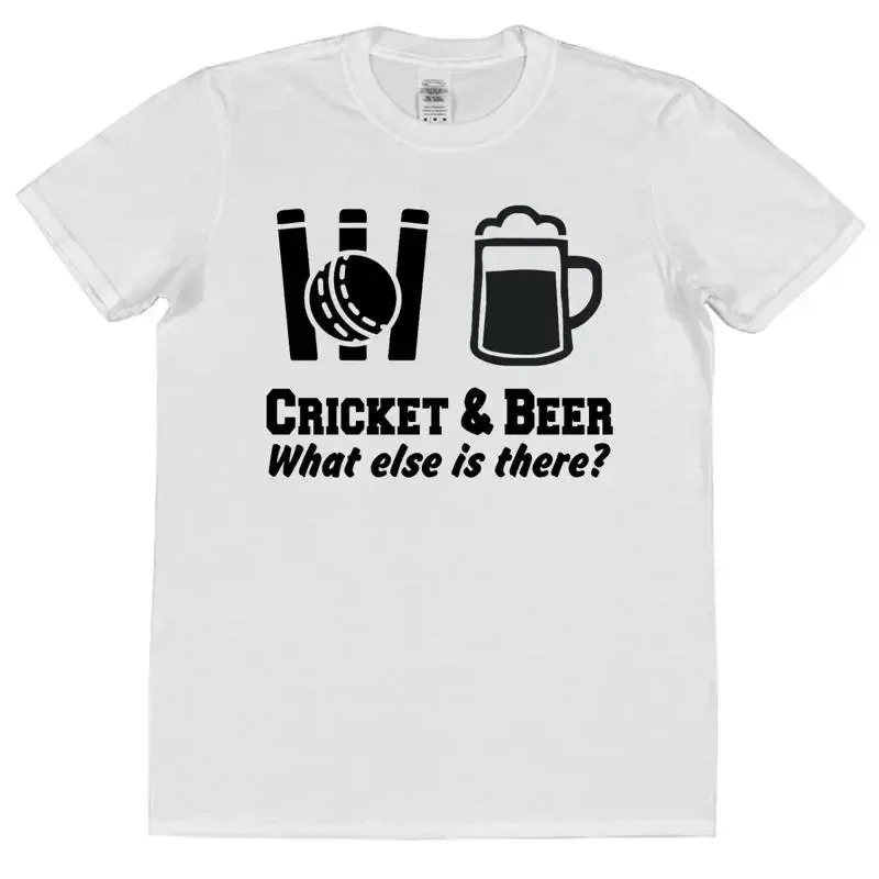 Cricket Beer Slogan T Shirt For Cricketer Player Lover Present