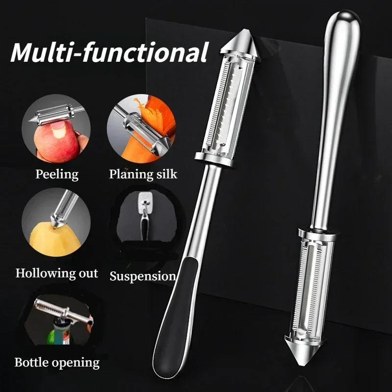 5 in 1 Vegetable Peeler Potato Carrot Multi-functional Grater Fruit Peeler Beer Opener Household Kitchen Gadget Accessories Tool