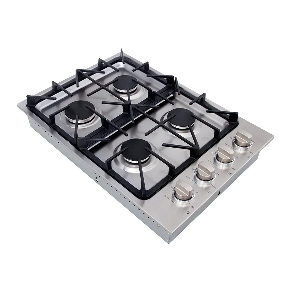

Professional 48 In. Natural Gas Cooktops With 6 Sealed Burners Griddle In Stainless Steel