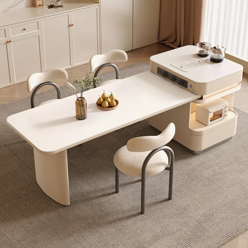 

Открытая кухня, высококачественная доступная роскошная каменная тарелка, кухонный остров, обеденный стол, чайный столик, встроенный