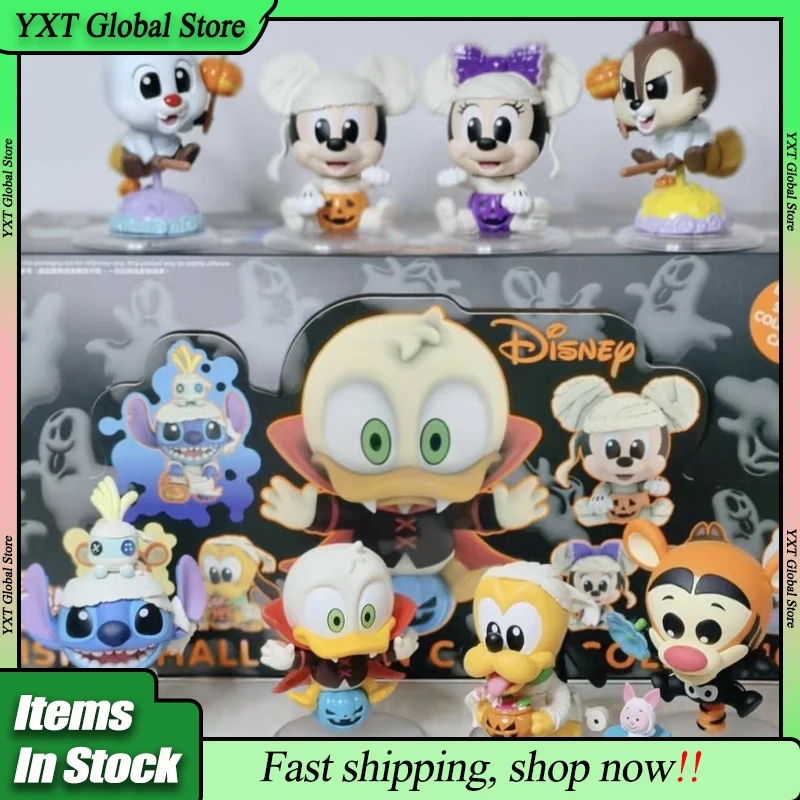 

Original Ht Disney Pumpkin Halloween Cosbi Blind Box Halloween Party Series Trendy Play Mickey & Minnie Donald Duck Xmas Gifts