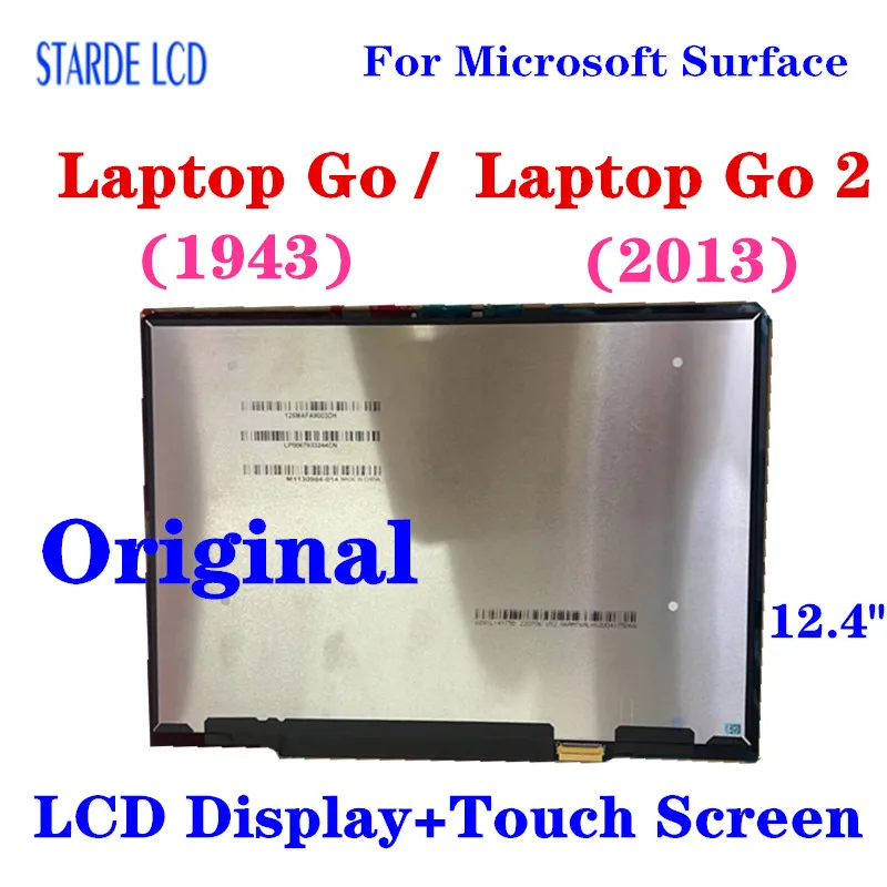 12.4นิ้วสำหรับ Microsoft Surface LAPTOP 1943จอแสดงผล LCD แบบสัมผัสหน้าจอ Digitizer สำหรับแล็ปท็อป Go 2 2013อะไหล่ซ่อมชิ้นส่วนทดแทน