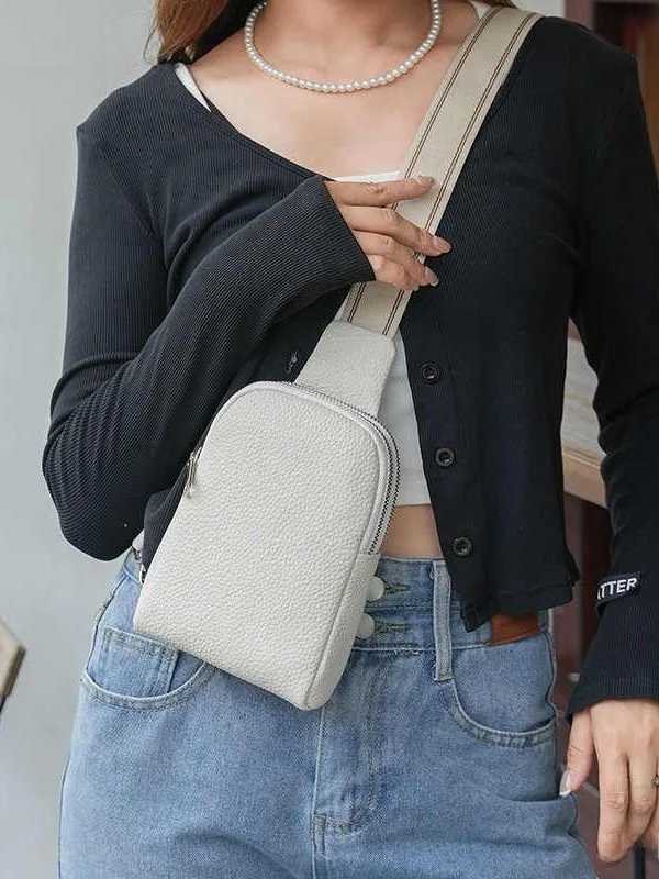 トップレイヤー牛革クロスボディバッグ-ユニセックス-ファッションストリートスタイル-小型チェストバッグ-多用途-レディースハンドバッグ-2025年向け