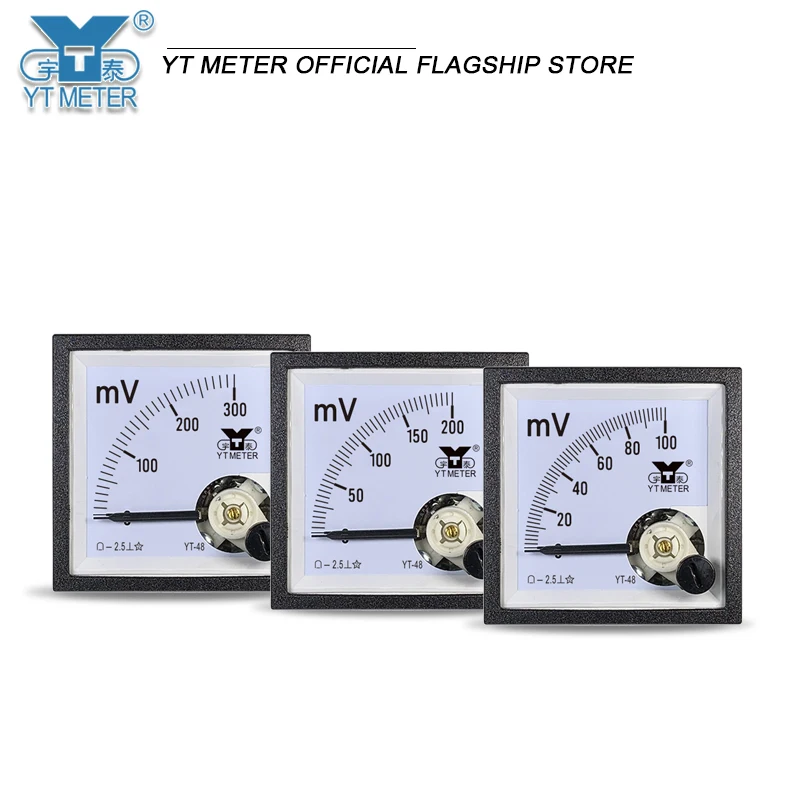 Cc48 DC電圧計,300mm,500mm,1000 V,電圧計500mm,300mm,75m v,100mm