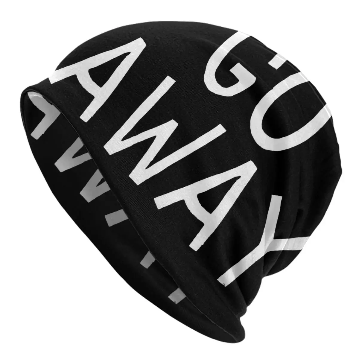 

Шапка-бини с надписью «Go Away», Шапка-бини, тонкая шапка с белыми буквами, осенняя весенняя шапка, шапки для мужчин, женщин, Мужская лыжная шапка унисекс