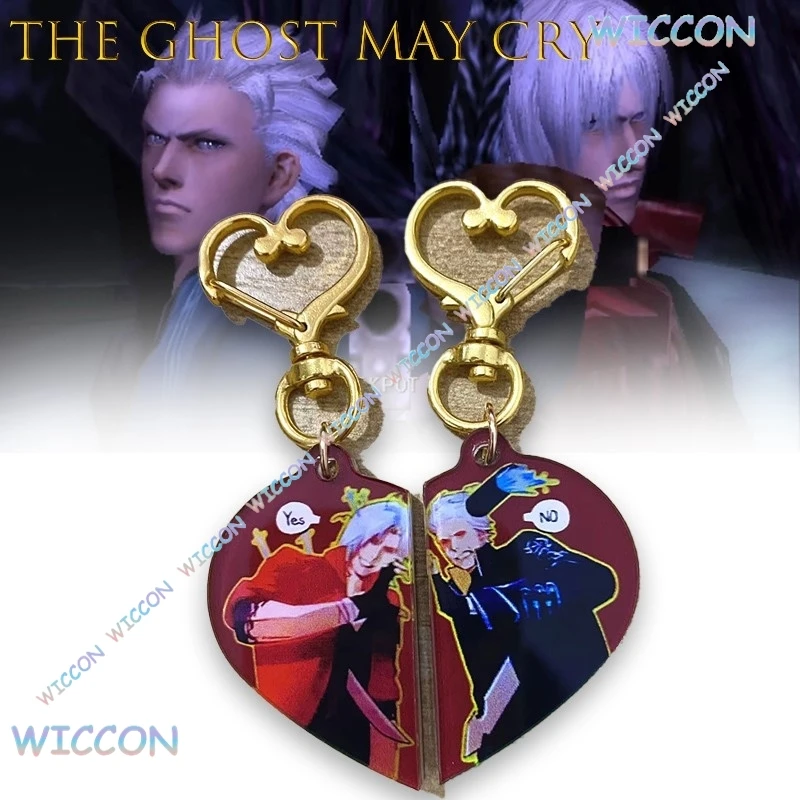 

Магнитный акриловый брелок в виде сердца «Призрак, может плачуть», аниме, игровой аксессуар, костюм для косплея, игровая вечеринка, Хэллоуин, Рождество