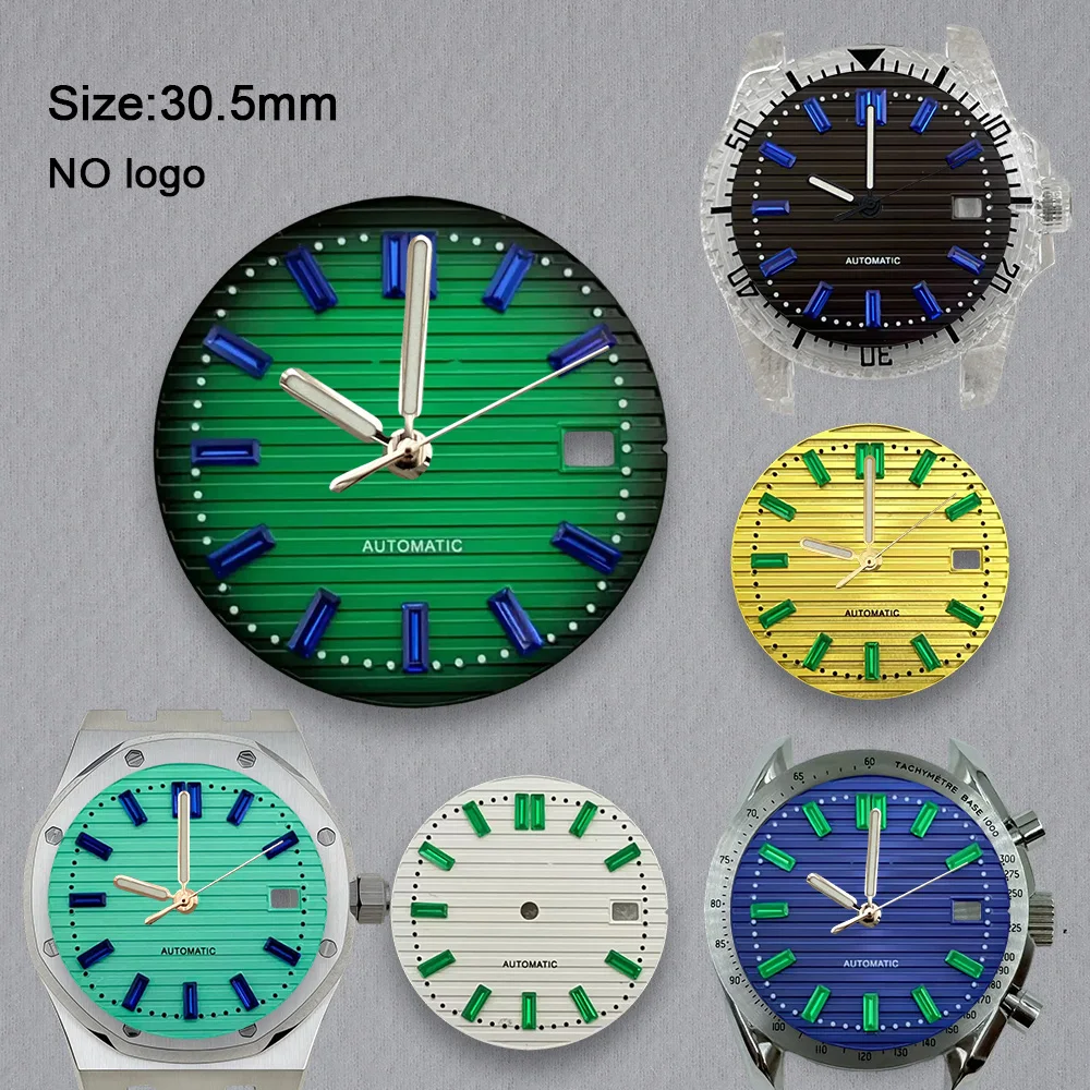 New No Logo NH35 Dial Blank Nautilus 30.5mm Dial For NH35 Movement Custom Logo Watch Dials Hands Accessories Repair Tools