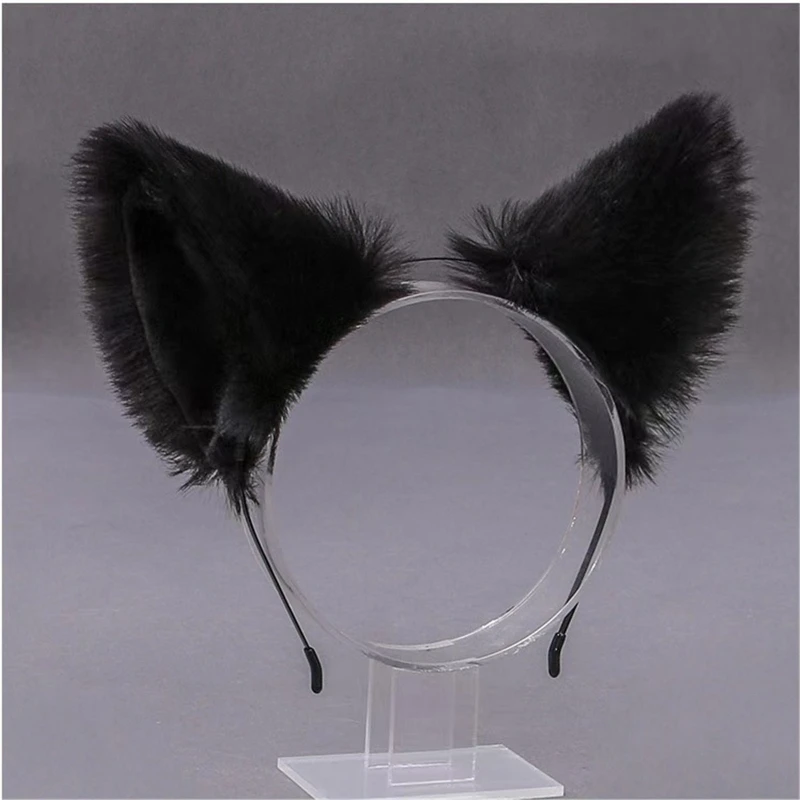 Katzenohren-Stirnband, Fuchs-Stirnband, Kopfschmuck, Weibliche Wolfshunde-Tierohren-Haarnadel, Glocken-Haarnadel, Schmuck, Cosplay-Dekoration – Detail 5