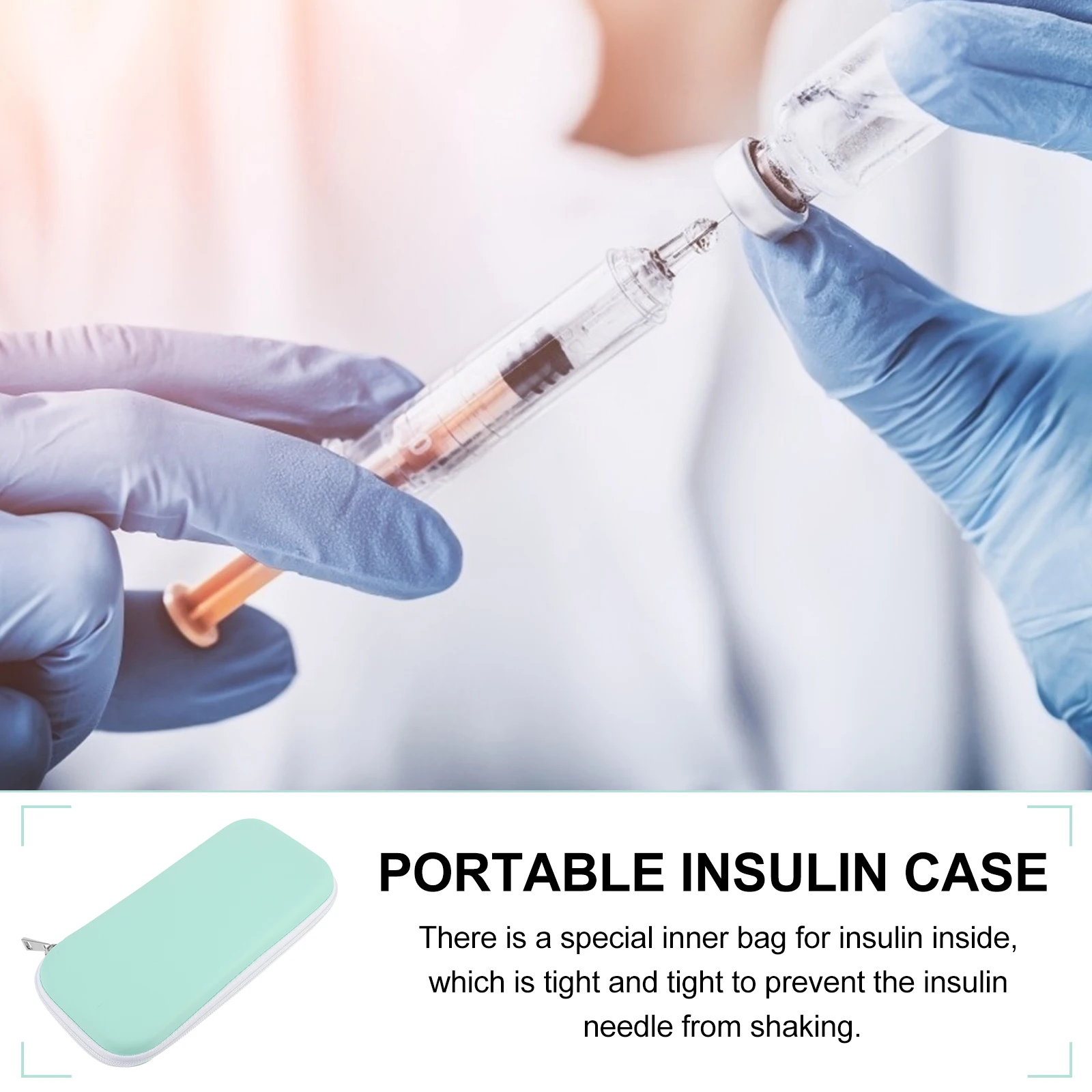 

Insulin Refrigerated Bag Portable Case Multipurpose Storage Durable Practical Carrying Ice Medicine Kit Simple