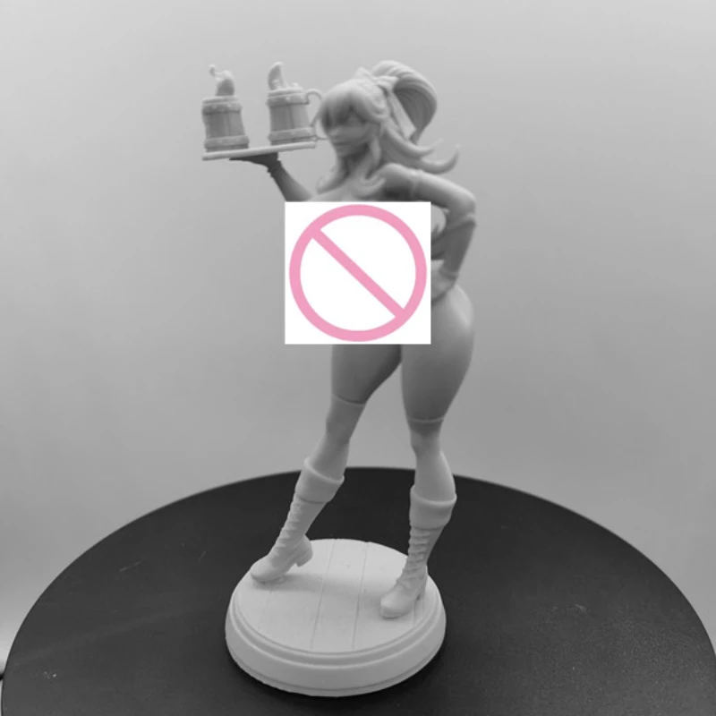 

1/24 Scale Resin Figure Beer Girl Diy Two versions Assemble Model Kit Unassembled and Unpainted 3D printing toy